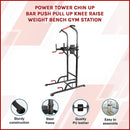 Power Tower Chin Up Bar Push Pull Up Knee Raise Weight Bench Gym Station