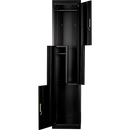 Black Two-Door L-shaped Office Gym Shed Storage Lockers