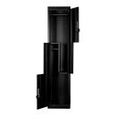 Black Two-Door L-shaped Office Gym Shed Storage Lockers