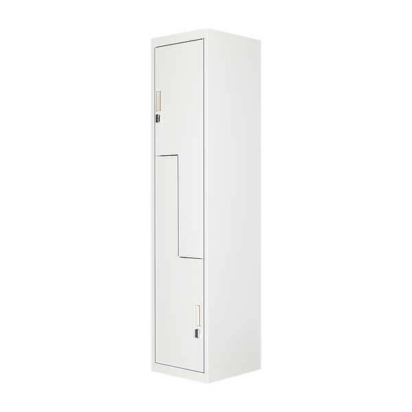 Grey Two-Door L-shaped Office Gym Shed Storage Lockers