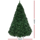Jingle Jollys Christmas Tree 2.4M Xmas Tree Decoration 8 Light Mode Multi Colour