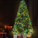 Jingle Jollys Christmas Tree 2.4m Xmas Tree Decor 8 Light Modes Multi Colour
