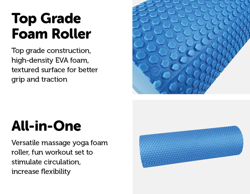 45 x 15cm Physio Yoga Pilates Foam Roller