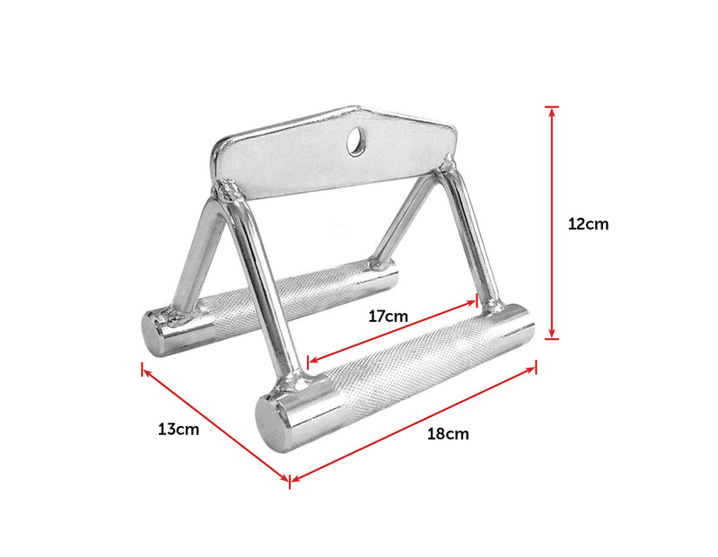 Close Grip Seated Row Handle Bar Triangle Cable Attachment