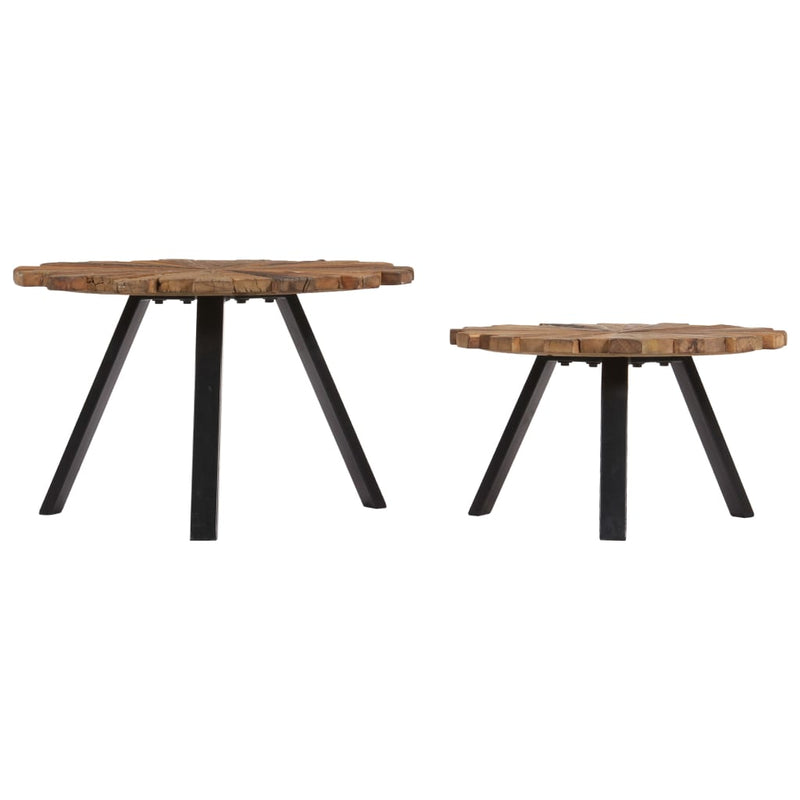 Coffee Tables 2 Pcs Solid Reclaimed Wood