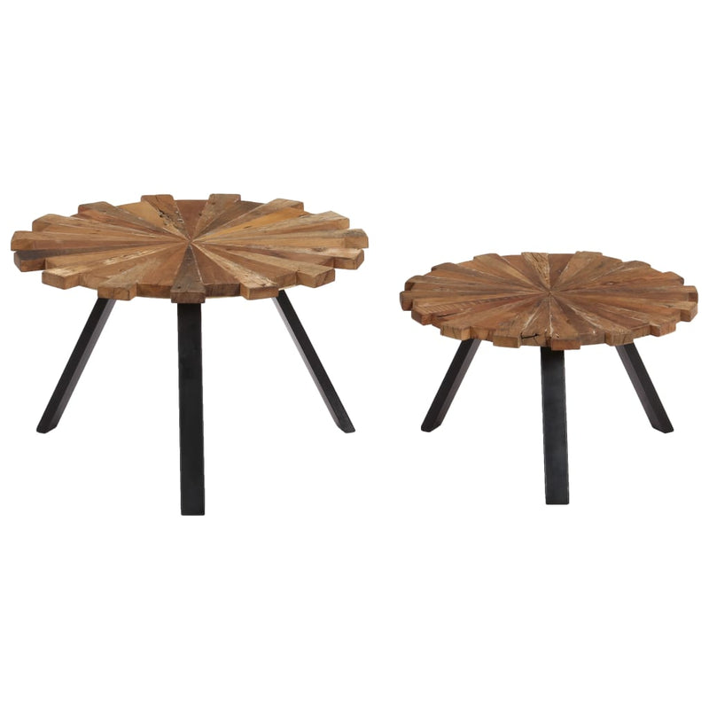 Coffee Tables 2 Pcs Solid Reclaimed Wood