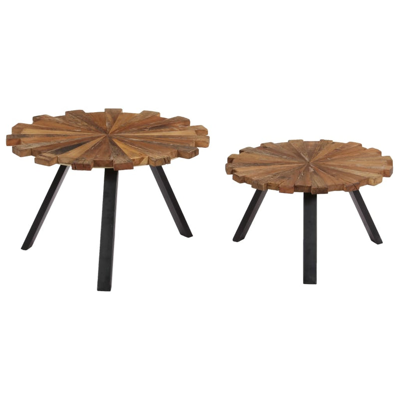 Coffee Tables 2 Pcs Solid Reclaimed Wood