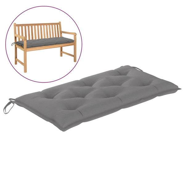 Garden Bench Cushion Grey 100x50x7 Cm Fabric
