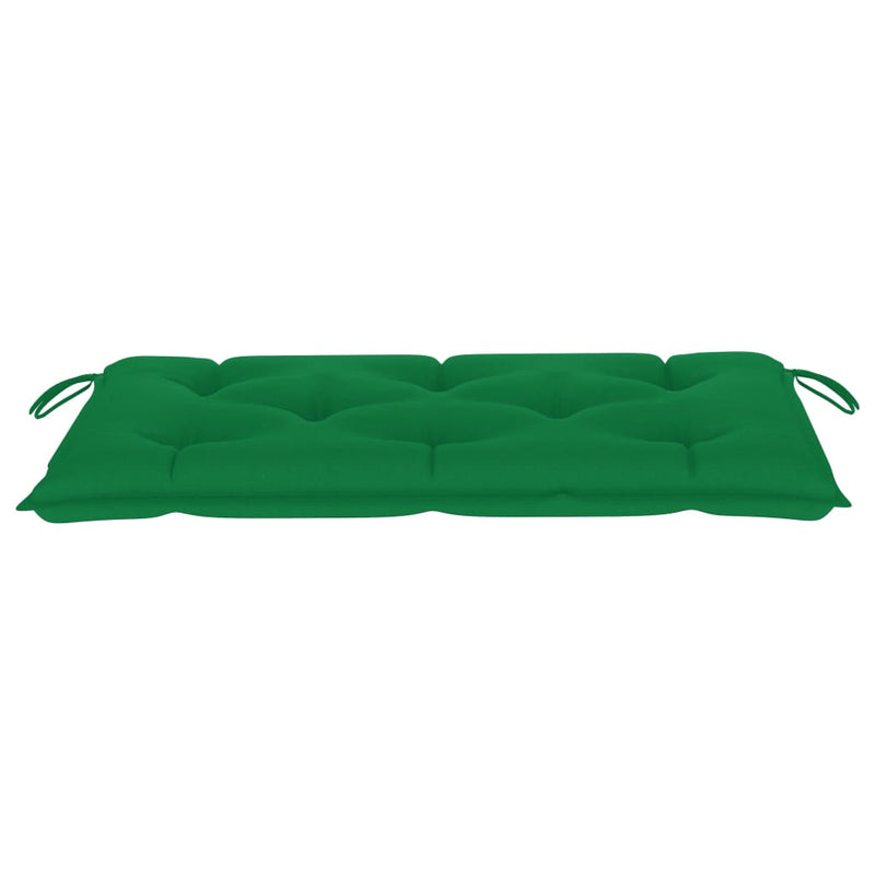 Garden Bench Cushion Green 100x50x7 Cm Fabric