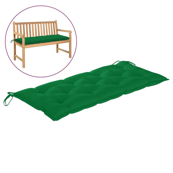 Garden Bench Cushion Green 120x50x7 Cm Fabric