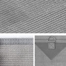 Caravan Privacy Screen Roll Out Awning 4.6x1.95M End Wall Side Sun Shade Grey