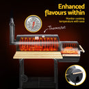 Grillz BBQ Grill 2-In-1 Offset Charcoal Smoker