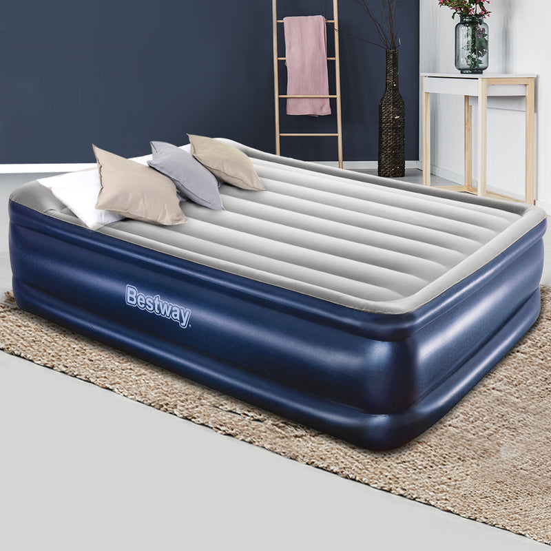 Bestway Queen Air Bed Inflatable Mattress Sleeping Mat Battery Built-in Pump