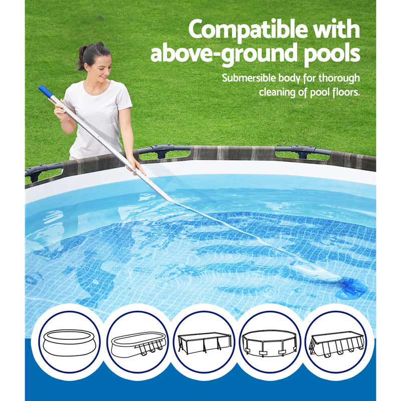 Bestway Automatic Pool Cleaner Vacuum Sucker Cordless With Pole Rechargeable