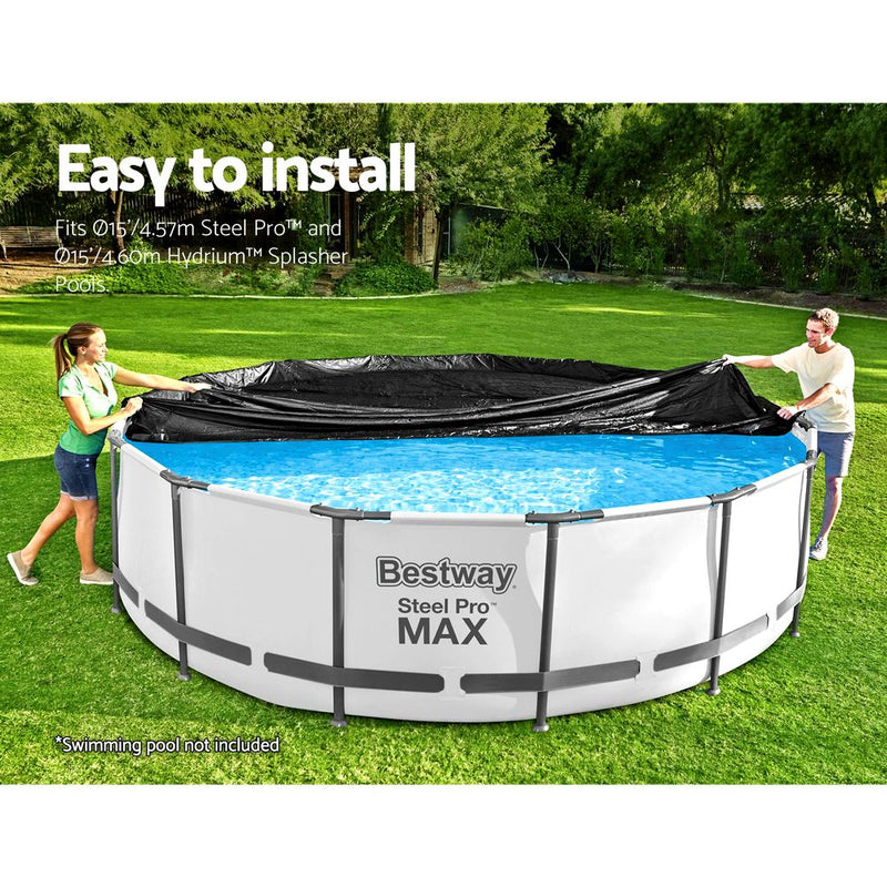 Bestway 4.7m Swimming Pool Cover Blanket For Above Ground Pools LeafStop