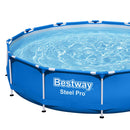 Bestway Swimming Pool 366x76cm Steel Frame Round Above Ground Pools w/ Filter Pump 6473L