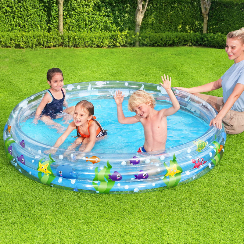 Bestway Swimming Pool Above Ground Kids Play Pools Inflatable Family Round Clear