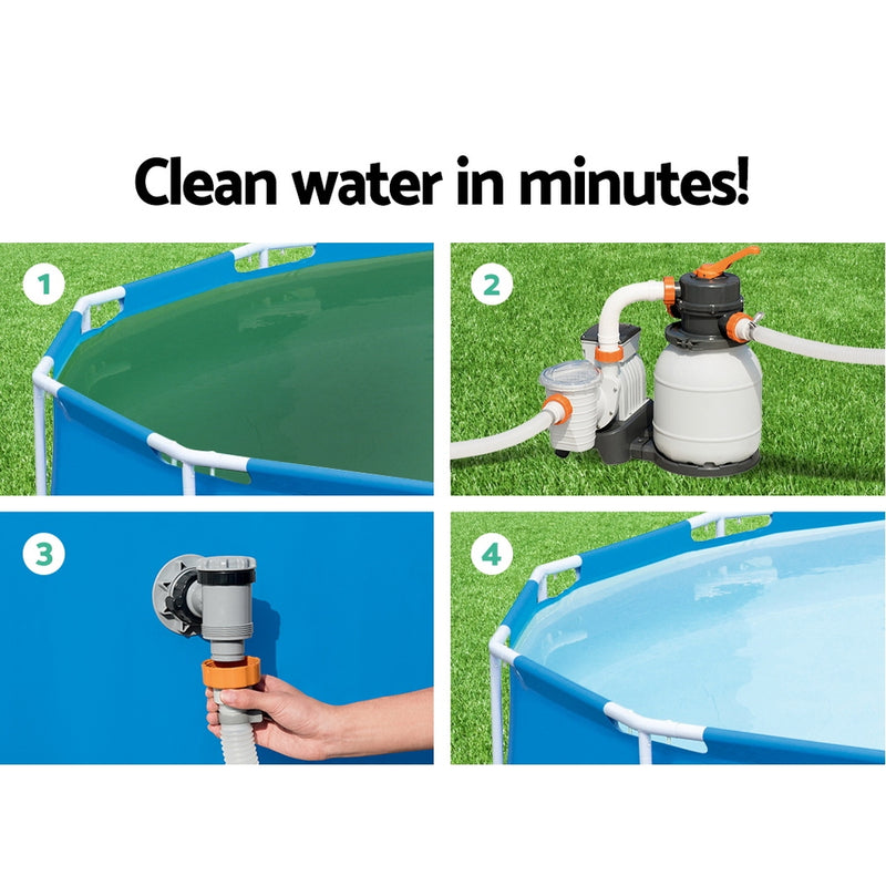 Bestway 1500GPH Flowclear™ Sand Filter Swimming Above Ground Pool Cleaning Pump