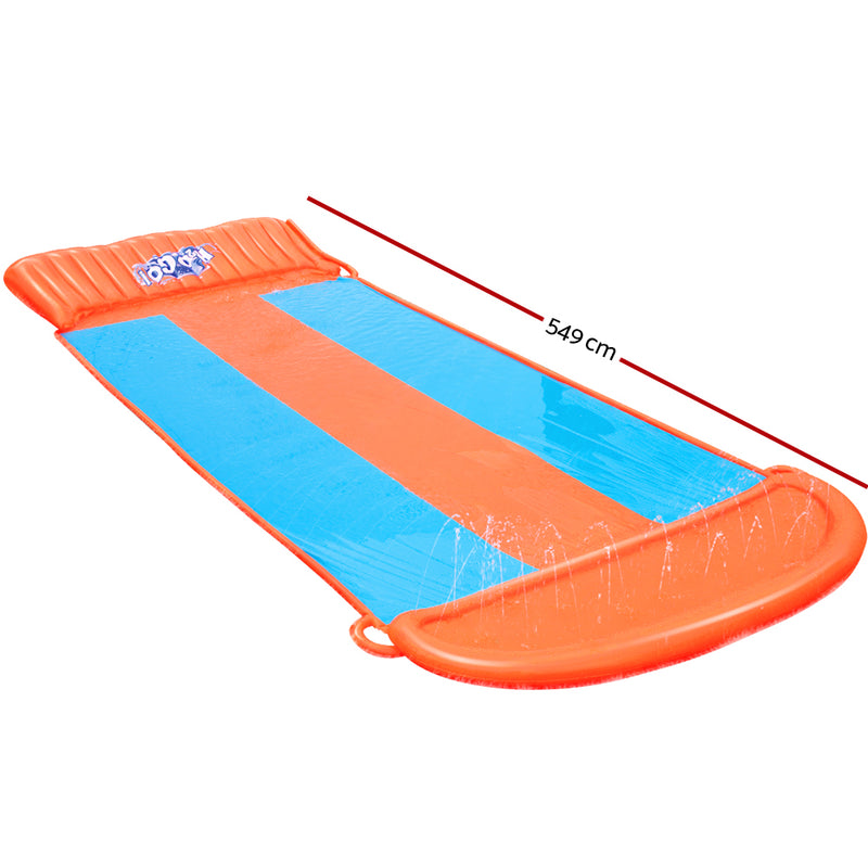 Bestway Triple Water Slip And Slide Kids Inflatable Splash Toy Outdoor 5.49M