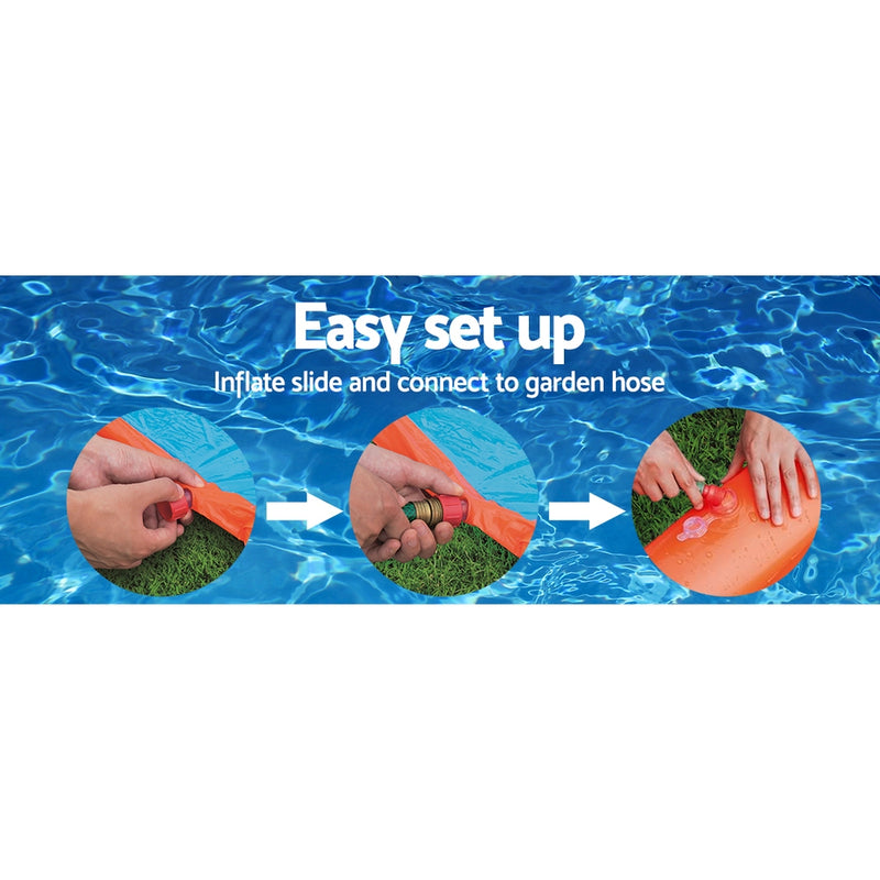 Bestway Triple Water Slip And Slide Kids Inflatable Splash Toy Outdoor 5.49M