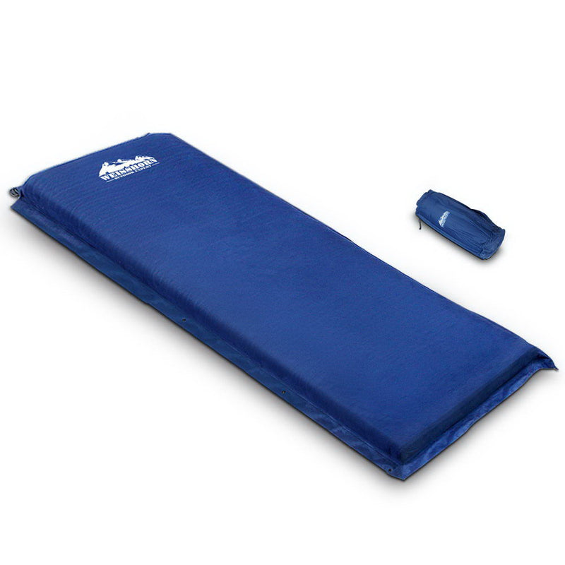 Weisshorn Single Size Self Inflating Mattress - Blue