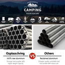 Weisshorn Folding Camping Table 60CM Adjustable Portable Outdoor Picnic Desk