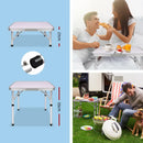Weisshorn Folding Camping Table 60CM Adjustable Portable Outdoor Picnic Desk