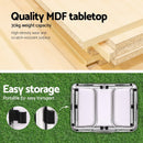 Weisshorn Folding Camping Table Aluminium Portable Picnic Outdoor Foldable