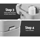 Weisshorn 20L Outdoor Portable Toilet Camping Potty Caravan Travel Boating with Carry Bag