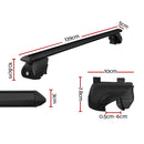 Universal Car Roof Racks Pod Aluminium Cross Bars Upgraded Holder 126cm Black