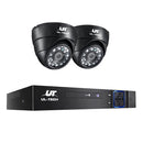 UL-Tech CCTV Camera Security System 4CH 2 Dome Camera DVR HD 1080P IP Kit Day Night