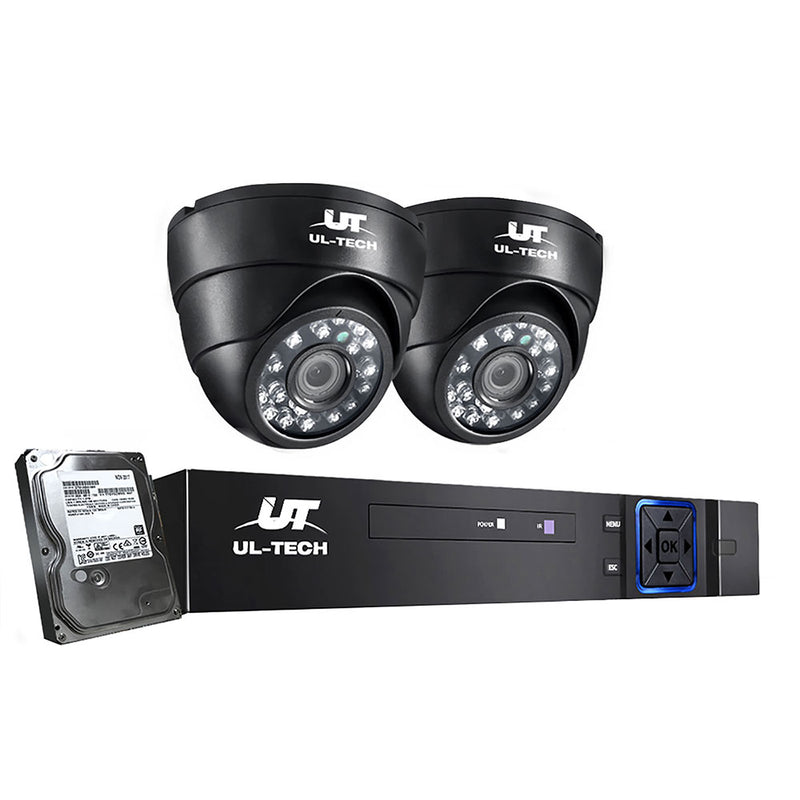 UL-Tech 1080P CCTV Security System 2 Dome Camera Home HD IP 2MP Long Range 1TB Hard Disk