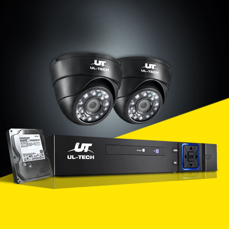 UL-Tech 1080P CCTV Security System 2 Dome Camera Home HD IP 2MP Long Range 1TB Hard Disk