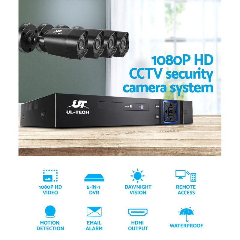 UL-Tech CCTV Camera Home Security System 8CH DVR 1080P Cameras Outdoor Day Night