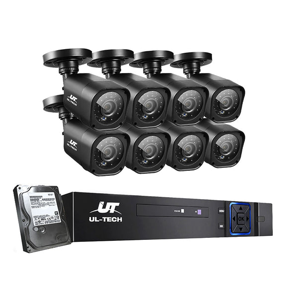 UL-Tech CCTV Camera Home Security System 8CH DVR 1080P 1TB Hard Drive Outdoor