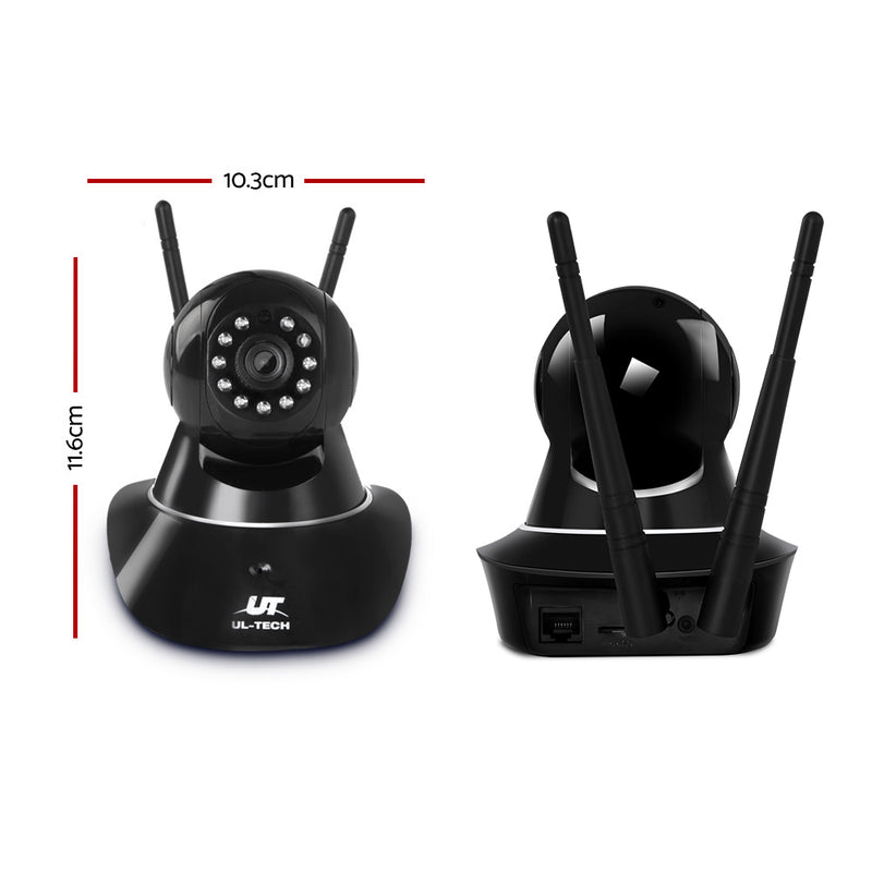 UL-Tech Set of 2 1080P Wireless IP Cameras - Black