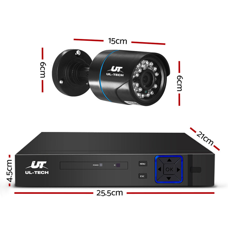 UL-Tech CCTV Security Camera System 4CH Super HD 5in1 DVR 2560 x 1920