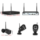 UL-Tech 1080P 4CH NVR Wireless 4 Security Cameras Set