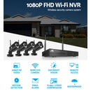 UL-Tech CCTV Wireless Security Camera System 4CH Home Outdoor WIFI 4 Square Cameras Kit 1TB