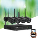 UL-Tech CCTV Wireless Security Camera System 4CH Home Outdoor WIFI 4 Square Cameras Kit 1TB