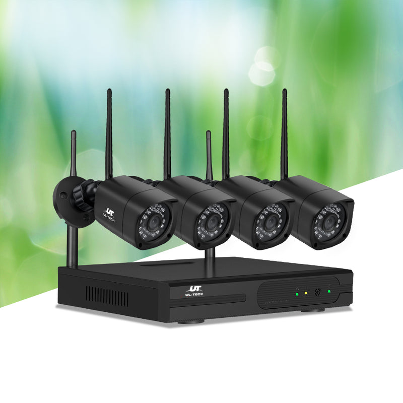 UL-Tech 3MP 8CH NVR Wireless 4 Security Cameras Set