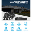 UL-Tech CCTV Wireless Security Camera System 8CH Home Outdoor WIFI 8 Square Cameras Kit 1TB