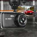 UL-Tech 4 Inch Dual Camera Dash Camera - Black