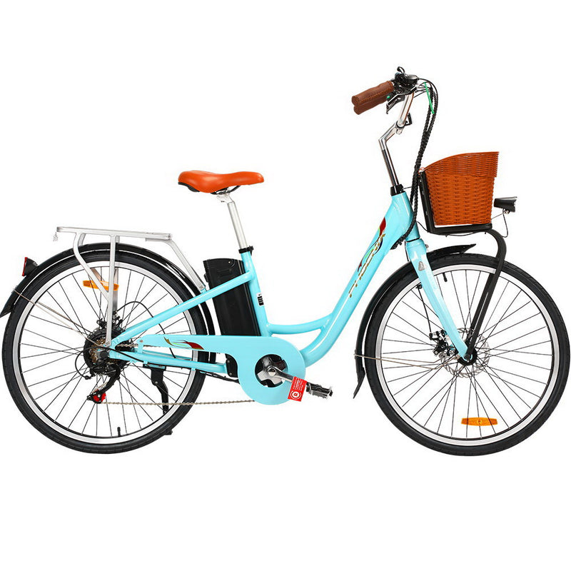 Phoenix 26 inch Electric Bike City Bicycle eBike e-Bike Urban Blue
