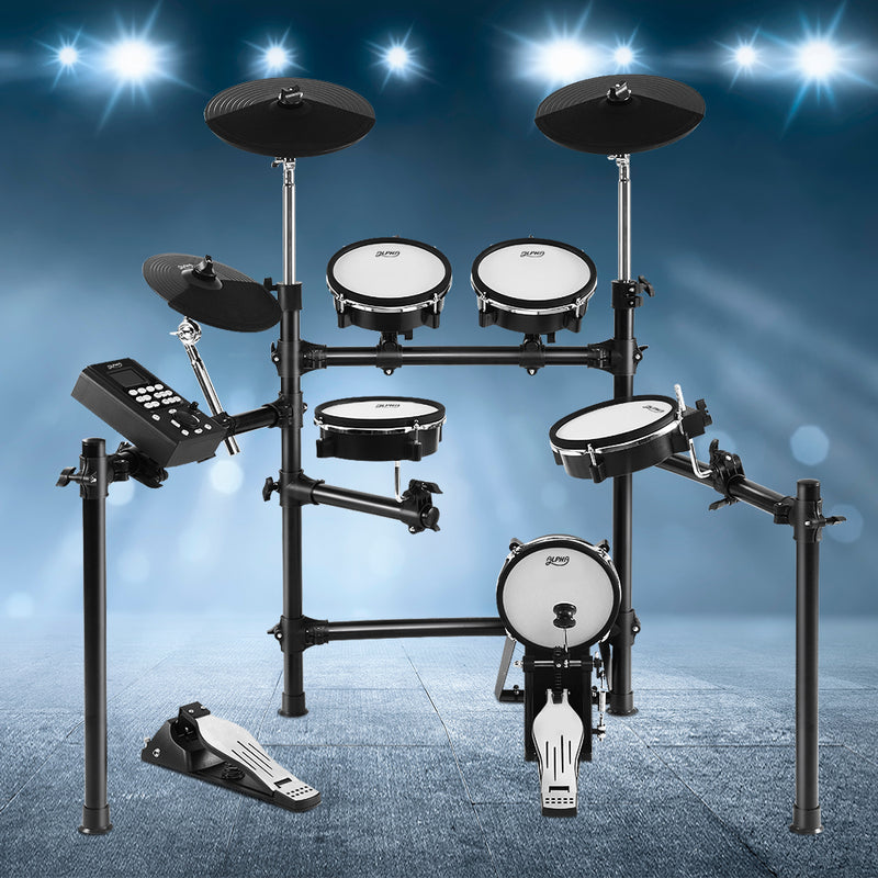 8 Piece Electric Electronic Drum Kit Mesh Drums Set Pad Tom Midi For Kids Adults