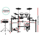 8 Piece Electric Electronic Drum Kit Mesh Drums Set Pad and Stool For Kids Adults