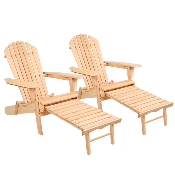 Gardeon Set of 2 Outdoor Sun Lounge Chairs Patio Furniture Beach Chair Lounger