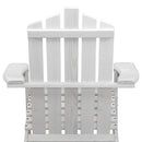 Gardeon 3PC Adirondack Outdoor Table and Chairs Wooden Beach Chair White