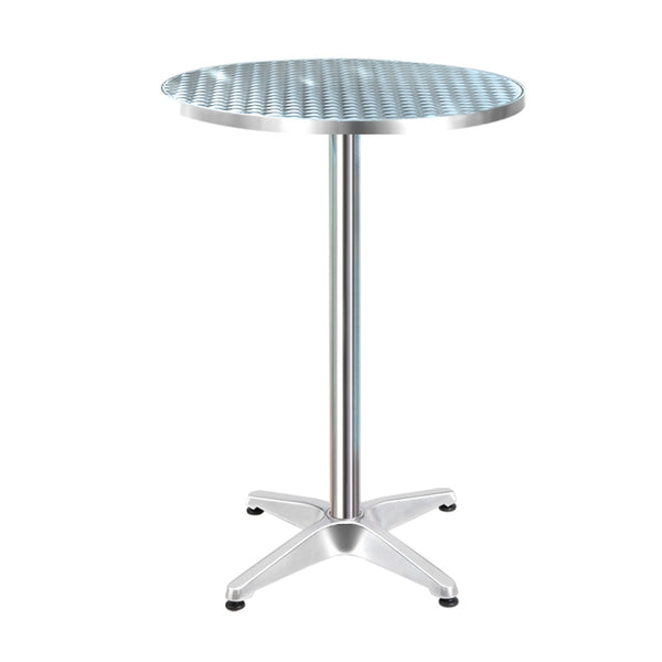 Gardeon Outdoor Bar Table Aluminium Dining Table Round 70CM