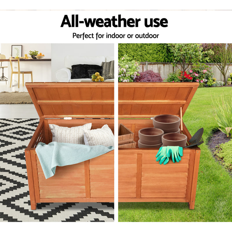 Gardeon Outdoor Fir Wooden Storage Bench